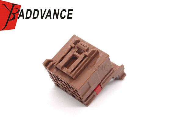 Brown Color Electrical Automotive Female 24 Pin Auto Compressor Connector