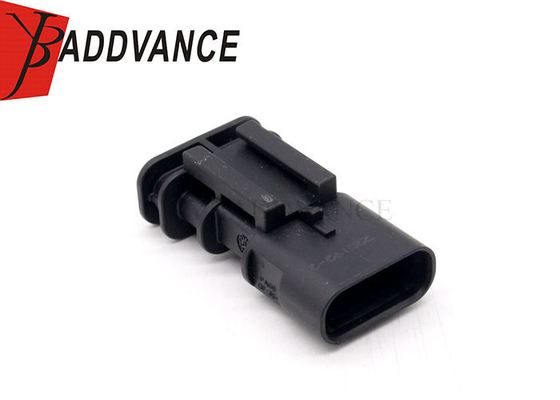 2203112 TE Connectivity Black Waterproof Male 4 Pin PA66 GF30 Connector