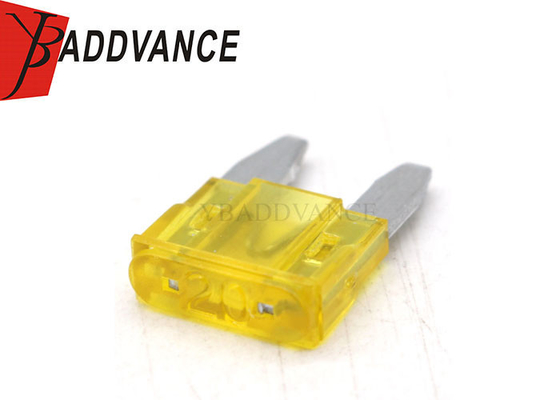 Plastic PBT 3A 5A 10A 20A 30A Amp Yellow Automotive Mini Blade Fuse For Car