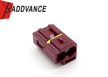 Plastic TE Connectivity AMP Connectors Red 2 Pin Female Connector 16 - 24 AWG Wire Gauge