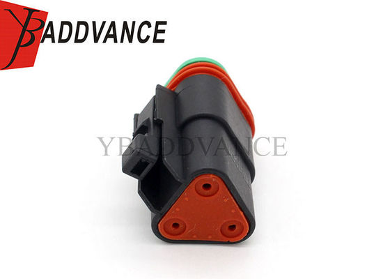 DT06-3S-E004 Deutsch Automotive Connectors DT 3 Way Black Female Plug Connector