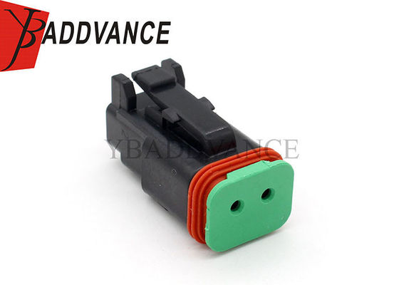 DT06-2S-E004 Black Ehanced 2 Pin Female Deutsch Automotive Connectors With Clips