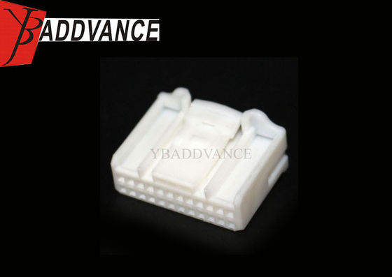 24 Pin White Female PBT Material Automotive Electrical Connectors Housing